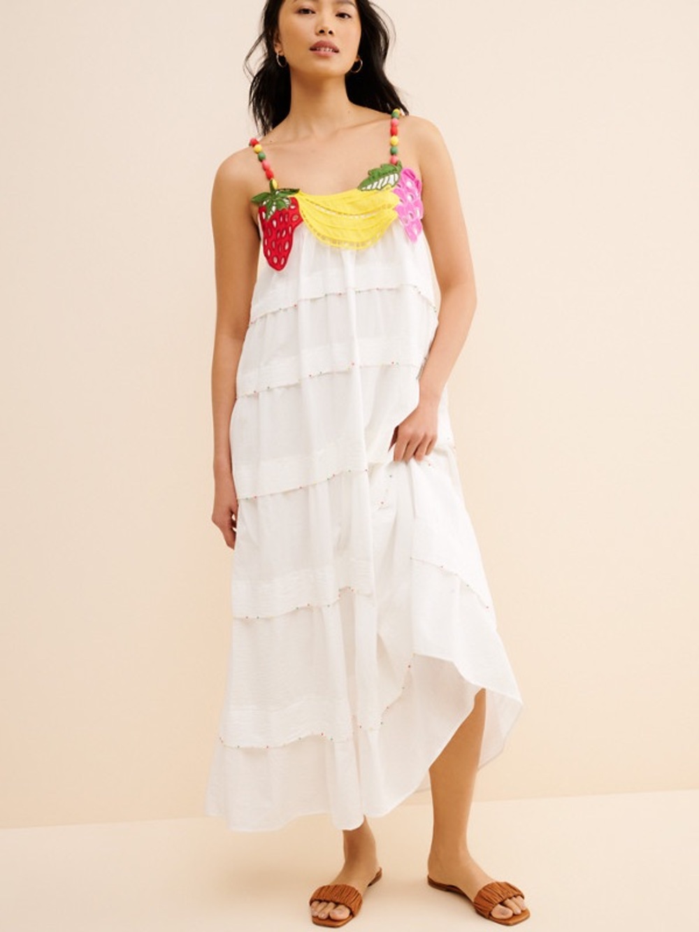 Farm Rio Richilieu Fr🍇🍎🍌s statement dress 100% cotton and fully lined size Small - Picture 4 of 10